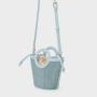 2024 Wholesale Woven Travel Sling  Bucket Bag Shoulder Cross body Beach Purse Bucket Bag Straw Bamboo Handbag for Women