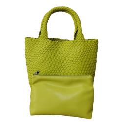 2024 Custom Handmade Woven Leather Bucket Bag Handbags For Women Luxury With Small Purse