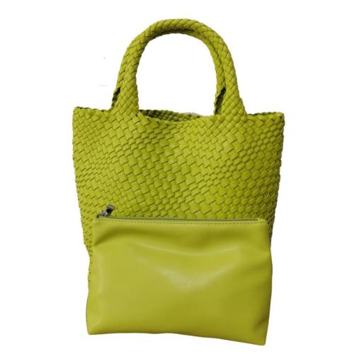 2024 Custom Handmade Woven Leather Bucket Bag Handbags For Women Luxury With Small Purse