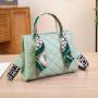 2024 New PU Fashion Small High-Texture Tote Handbag Lady's Spring Summer Embroidered Bow Bag with Single Chain Strap Portable