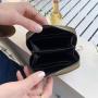 ZWY306 New Fashion Women Small Pleated PU Coin Purse Daily Solid Color Zipper Wallet Wholesale Practical Waterproof Card Case