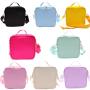 Keymay Stock No MOQ Insulated Portable Nylon Picnic Bag Mini Thermal Meal with Handle for Work School Pockets Lunch Cooler Bag