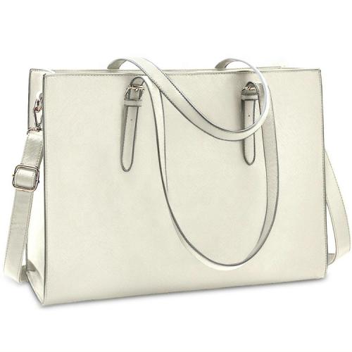 Laptop Bag for Women Waterproof Lightweight Leather 15.6 Inch Computer Tote Bag Business Office Briefcase Large Capacity Handbag
