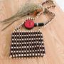 2023 xinyu  New Style Wooden Beads Bag Women Messenger Bag Hollow Out Hand Bag