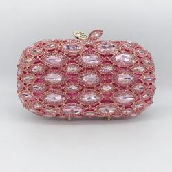 New Gown Crystal Rhinestone Women's Elegant Clutches Bags Dress Party Stone Elegant Clutches Bags Metal Clutch Purse Frames