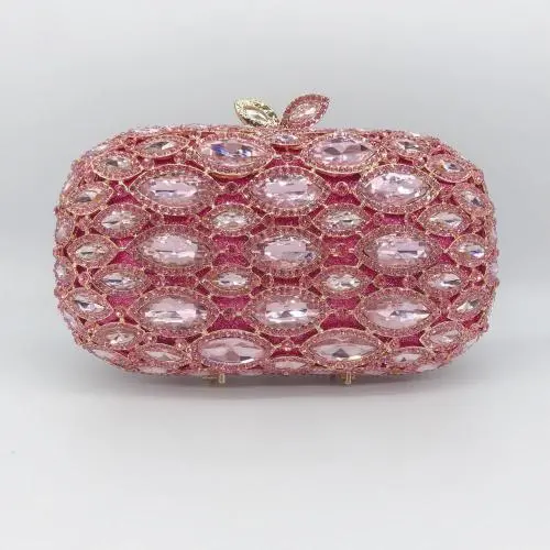 New Gown Crystal Rhinestone Women's Elegant Clutches Bags Dress Party Stone Elegant Clutches Bags Metal Clutch Purse Frames