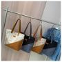 Color Contrast Tote Bag Ladies Women Fashion Handbags Canvas Designer Shoulder Bags Cheap Women Handbag Wholesale Factory