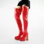 Botas Altas 2022 New Designer Ladies Over The Knee Long Boots Pointy Toe Chunky Heel Platform Thigh High Boots For Women