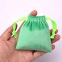 Custom Logo Printed Mini Velvet Pouch Bag Jewelry Cosmetic Nail Polish Packaging Velvet Drawstring Bag