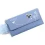 Fashionable  Women Long Wallets Pure Color Wool Ball Bow Clutch Bag Women's Long Bag Card Bag Coin Purse