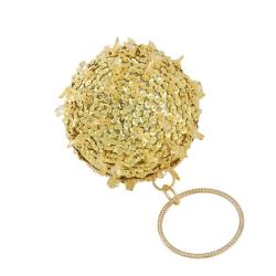 Wholesale beading bag spherical round purses women handbag retro sequin evening bags gold paillette handbags