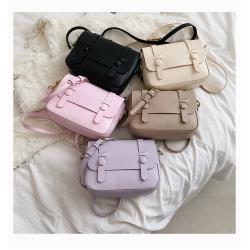 Solid Color Small Bag Women's Summer 2022 New Fashion Simple Messenger Bag Retro Postman Bag