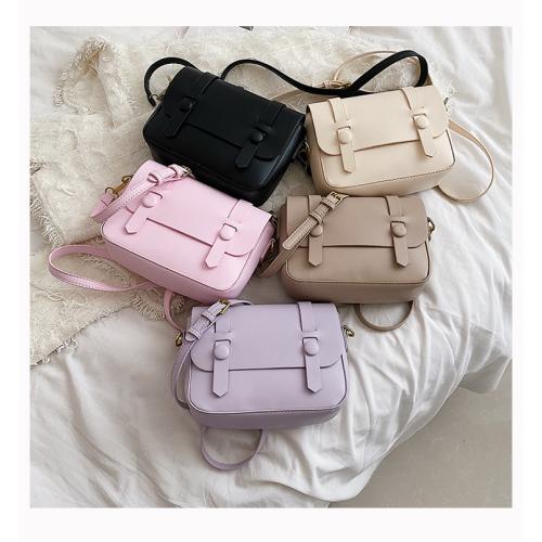 Solid Color Small Bag Women's Summer 2022 New Fashion Simple Messenger Bag Retro Postman Bag