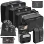 OEM Lightweight Expandable Luggage Suitcase Travel Organizer Bags 9 Set Compression Packing Cubes for Suitcases