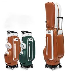 XL151 Microfibre 4 Wheels Trailable Golf Bag New Version Golf Standard Ball Bag Custom Logo Accepted Golf Trolley Bag