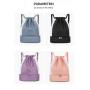ZWY063 New Sports Gym Travel Lightweight Double Drawstring Backpack Men and Women Outdoor Simple Oxford Ultralight Backpack