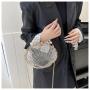 Summer creative personality pearl chain acrylic shell bag crossbody bag women chains shoulder bags sac main femm sac pochette femme