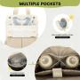 LOVEVOOK high quality multifunctional portable baby diaper bags expandable solid canvas backpack diaper bag mommy bag with usb