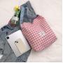ZWY098 Wholesale Fashion Checkered Women Shoulder Bag Summer New Shopping Travel Camping Tote Bag Daily Lightweight Canvas Bag