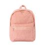 Wholesale Custom Kids Pink Plush Children School Bag Candy Color Mini Plush Teddy Velvet Backpack