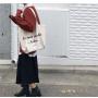 ZR404 Customizable Canvas Bag Women's Printed One Shoulder Handheld Shopping Environmental Protection Bag