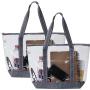 Gelory Professional Supplier Outdoor Waterproof Clear PVC Tote Bag Women Transparent PVC Sports Beach Handbags