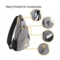 KBW501 Sling Backpack Multipurpose Crossbody Shoulder Bag Travel Hiking Daypack Outdoor Sports Travel  Bag Men Chest Bag