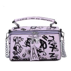 Retro women's bags 2023 summer fashion crocodile small round bag shoulder messenger handbags