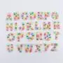 Keymay RTS DIY Personalized A-Z 26 Rainbow Letters Self-Adhesive Alphabet Stickers Letters Embroidered Patches Patch Letters