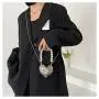 HR337 New Handheld Mini Metal Box Bag Fashion Style Magnetic Buckle Lipstick Bag Love Chain One Shoulder Crossbody Women's Bag