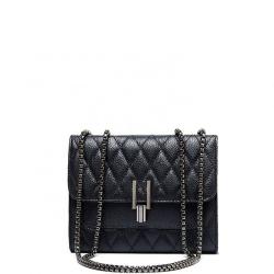 Handmade Black Chain Bag Genuine Leather For Ladies Hand Bags