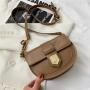 New Simple Fashion Acrylic Chain Messenger Shoulder Bag China Wholesale PU Womens Bags Western Style Stone Saddle Handbags