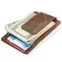 ZR681 Genuine Leather Men Card Holder RFID Wallet Coin Purse Small Vintage Wallets Blocking High Quality Wallet Customized logo
