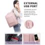 LOVEVOOK Casual Fashion Waterproof Smart Work College School Bags with USB Charging Port 15.6 17 inch Laptop Backpacks for Women