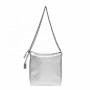 Customized Logo Silver Womens Shoulder Bags Wholesale Fashion High Quality Vegan Leather Bags With Zipper Womens Tote Bags