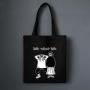 Custom Printed Organic Calico Printed Reusable Shopping Bag Cotton Canvas Tote Bag With Logo