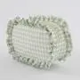 Custom Designer Low MOQ Zipper Eco Friendly Cotton Ruffle Gingham Coin Purses Cute Girls Bags For Children