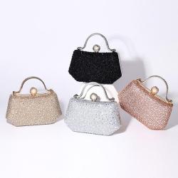 Hot Selling Rhinestone Luxury Diamond Banquet Bag Crossbody Chain Clutch Elegant Evening Handbag For Ladies 2024