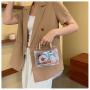 ZR707 Transparent Women Bag New PVC Chain Single Shoulder Fashion PU Ladies Handbag Ladies Crossbody Handbag Tote Bag Dinner Bag