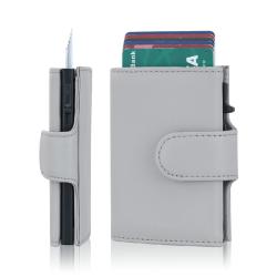 New Design Smart Mens Wallet with Card Holder Wallet Aluminum Metal Case Pop Up Wallet RFID Blocking Metal Card Case