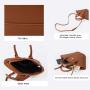 New Trend Design Advanced Handbag PU Leather Decoration Large Capacity Tote Bag Retro Style Bucket Bag