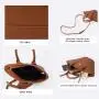 New Trend Design Advanced Handbag PU Leather Decoration Large Capacity Tote Bag Retro Style Bucket Bag
