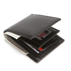 CUIKCA New Fashion Men's PU Leather Short Wallet For Men Zipper Coins Purse Slim Wallet ID Credit Card Holders HF044