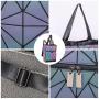 Realer Women Backpack Schoolbag for Teenage Girls Luminous Geometric Backpack Shoulder Bags Large Capacity for Travel Female