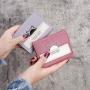 Factory wholesale new ladies wallet short small tri-fold money clip fashion simple clutch bag leather women's wallets coin purse