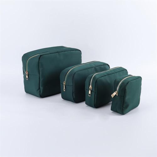 Keymay RTS Stock S M L XL 23 Colors Custom Logo Embroidery Patches Gold Zipper Makeup Travel Bag Cosmetic Bags Sets Make up Bag