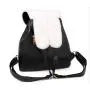 Cute designer fur rabbit  ears women leather drawstring backpack custom design fur backpack