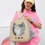 PE027 Hot Sell Cat bag Portable Pet Backpack Breathable Large Capacity Pet Travel Carriers New Fashion Pet Travel Bag