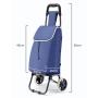 LX071 Foldable Backpack Trolleys Carts School Bag Luggage Handle Bag Accessories Home Folding Shopping Cart Travel Trolley