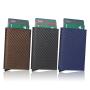 Wholesale Leather Metal Card Holder Rfid  Metal Wallet Aluminum Card Holder Wallet